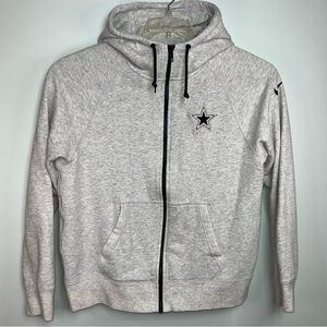 Nike Dallas Cowboys Gray Full-Zip Hoodie Sweatshirt Size Large NFL Team Apparel